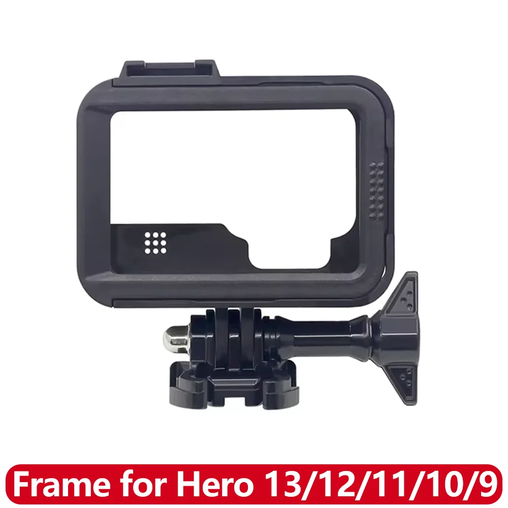 Hero 13/12/11/10/9 Capa protetora com adaptador de sapata fria para GoPro Hero 13 12 11 10 9 Acessórios para câmera de ação preta