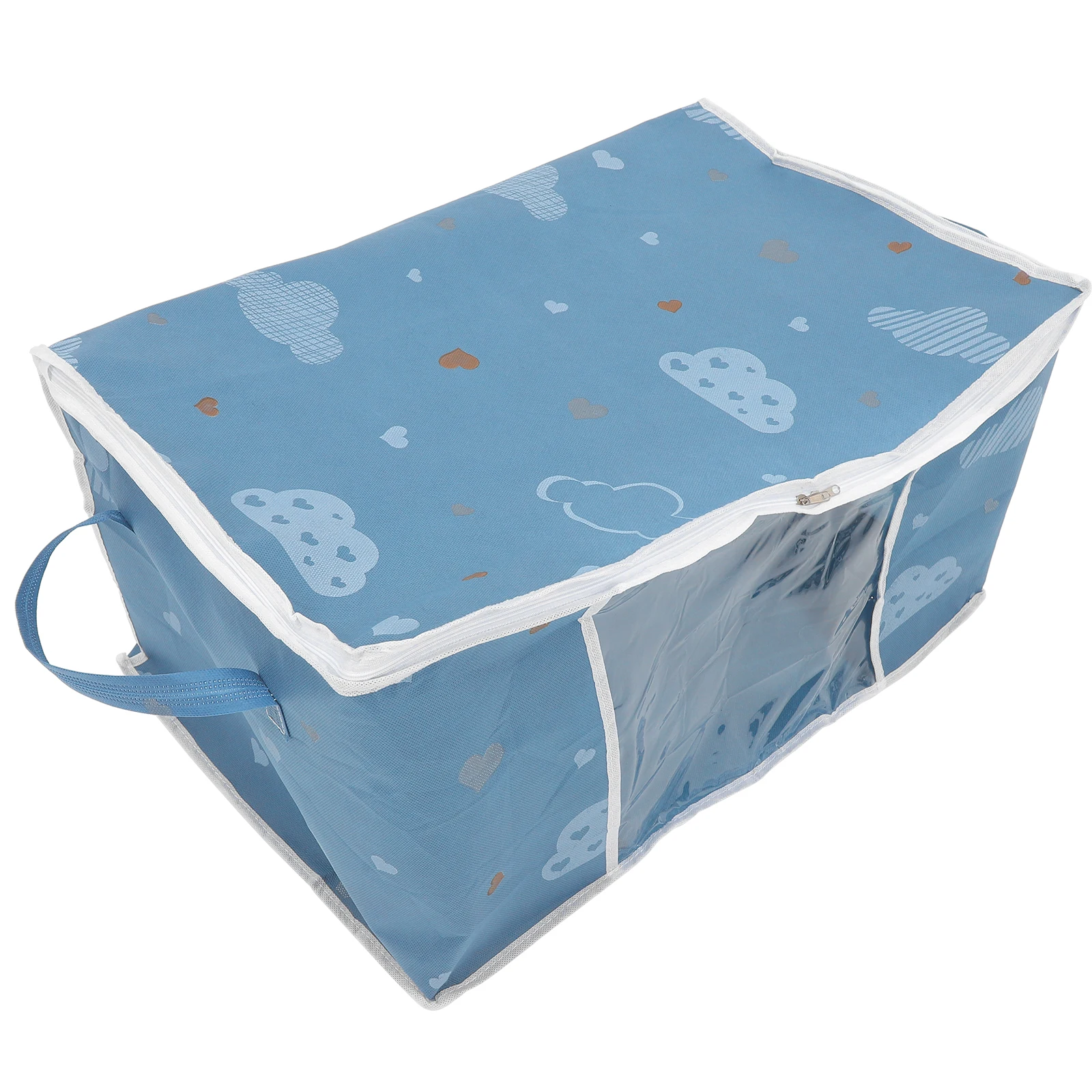

Large Capacity Waterproof Storage Bag Quilt Clothes Organizer Bag With Zipper Transparent Window Household Moving Storage Bag