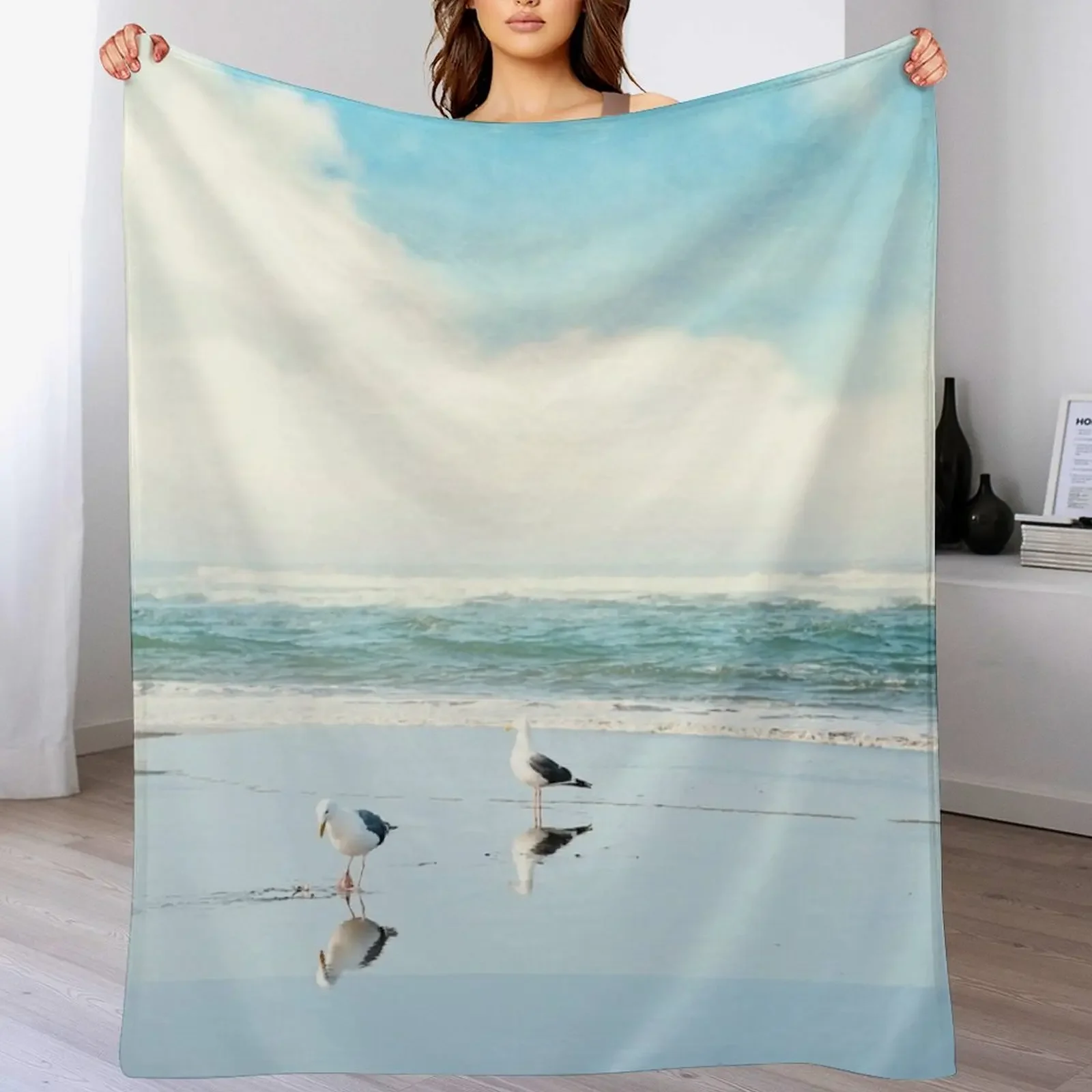 ocean reflections Throw Blanket Picnic Blankets For Bed Blankets