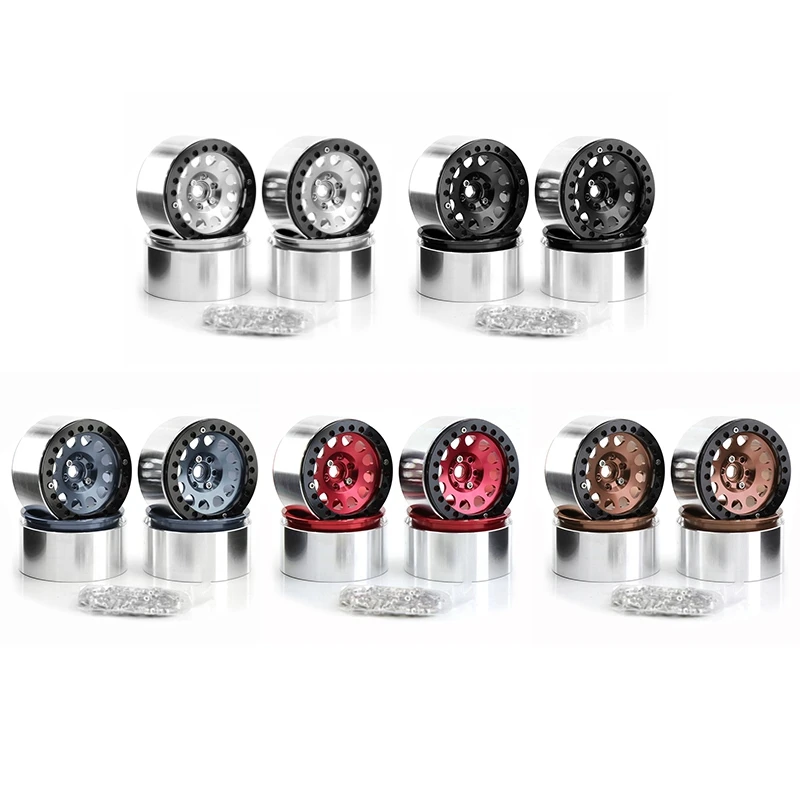 4 pçs 2.2 Polegada beadlock aro da roda cubo para 1/10 rc rastreador carro axial scx10 wraith capra rr10 rbx10 traxxas trx4
