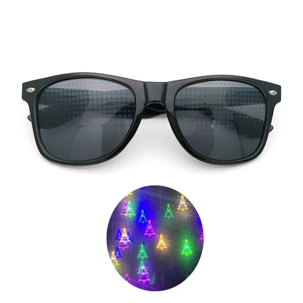 Unique Diffraction Glasses Heart Star Snowflake Funny 3D Prism Effect Glasses Mirror Light Light Refraction