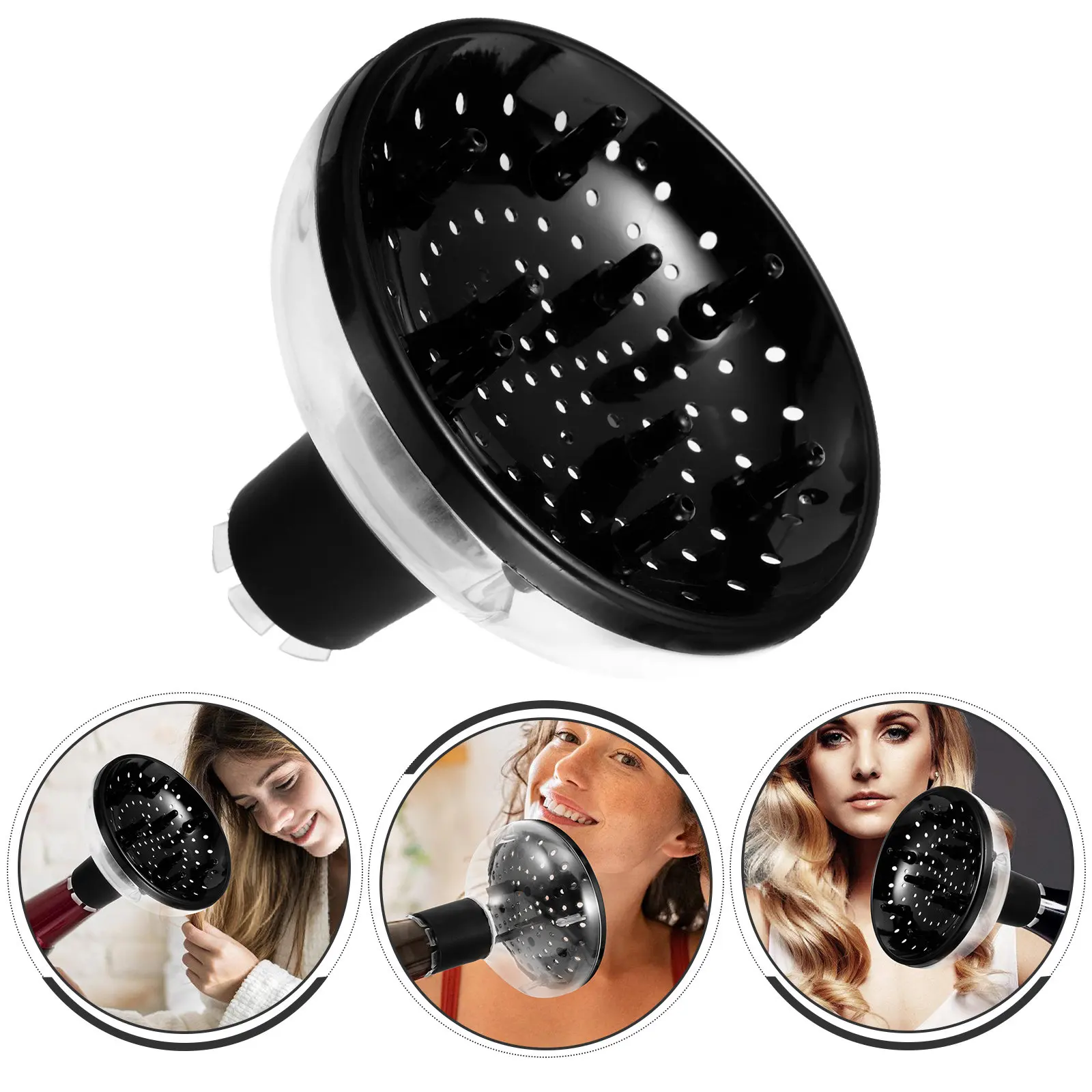 

Hair Diffuser Dryer Diffuser Attachment Simple Design Easy Use Home Salon Diffused Air Evenly Dry Curly Hair Blow Dryer Supplies