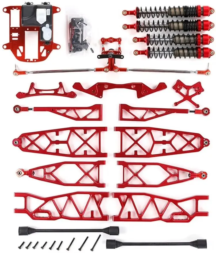 CNC precision machining full metal extended suspension with symmetrical steering set for ROFUN KM HPI BAJA 5B 5T 5SC