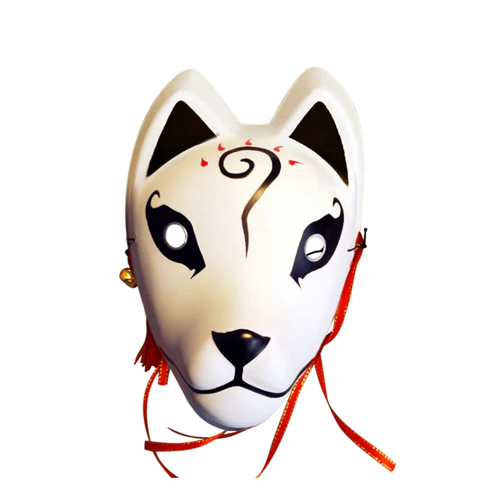 Hand Painted Updated Anbu Mask Japanese Kitsune FoxMask Full Face Thick PVC For Cosplay Costume Masks Japanese Anime Cosplay