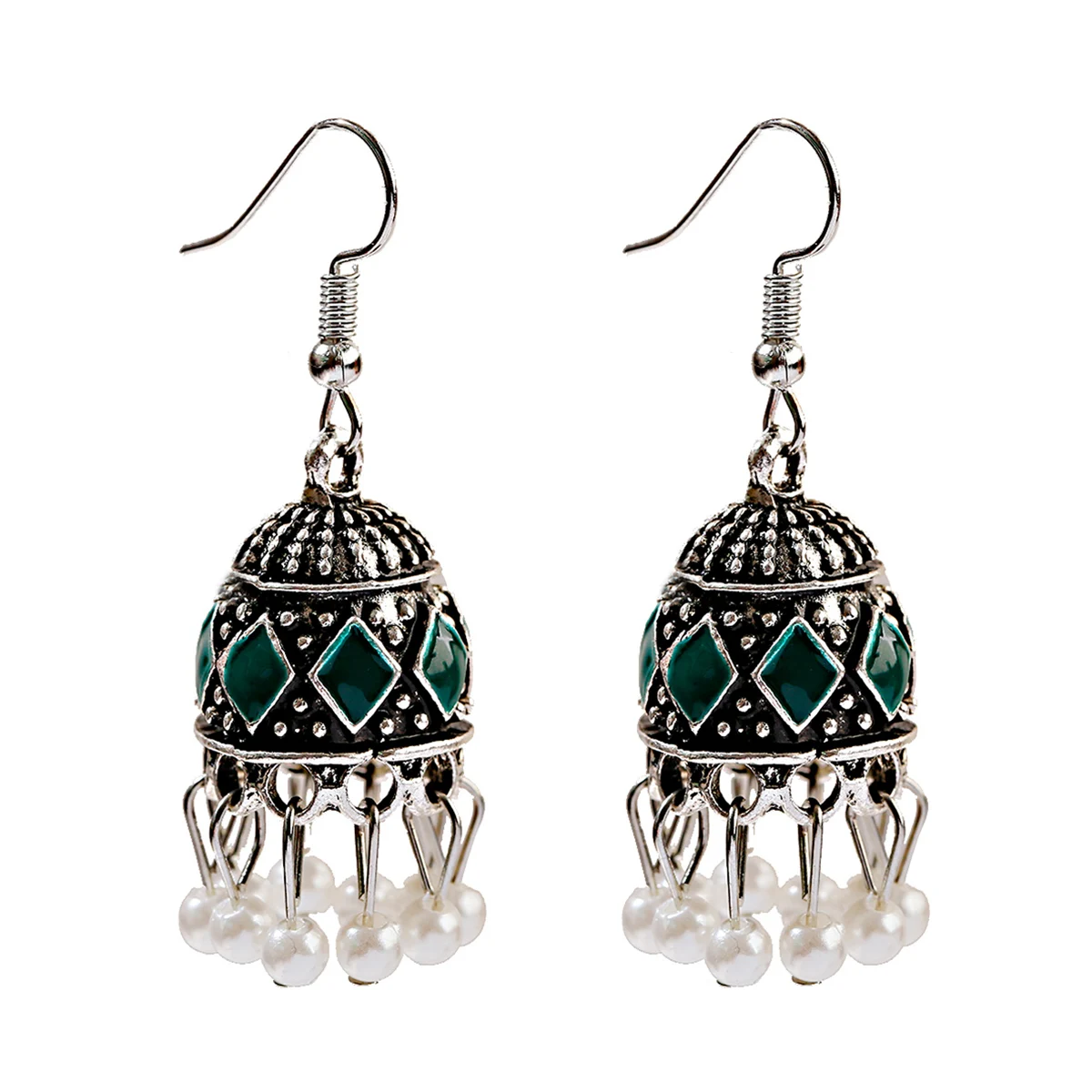 Pendientes Piercing Indian Jewelry Jhumka Tassel Earrings Women Accessories Kolczyki Silver Color Earring Trendy Party Ear rings image 3