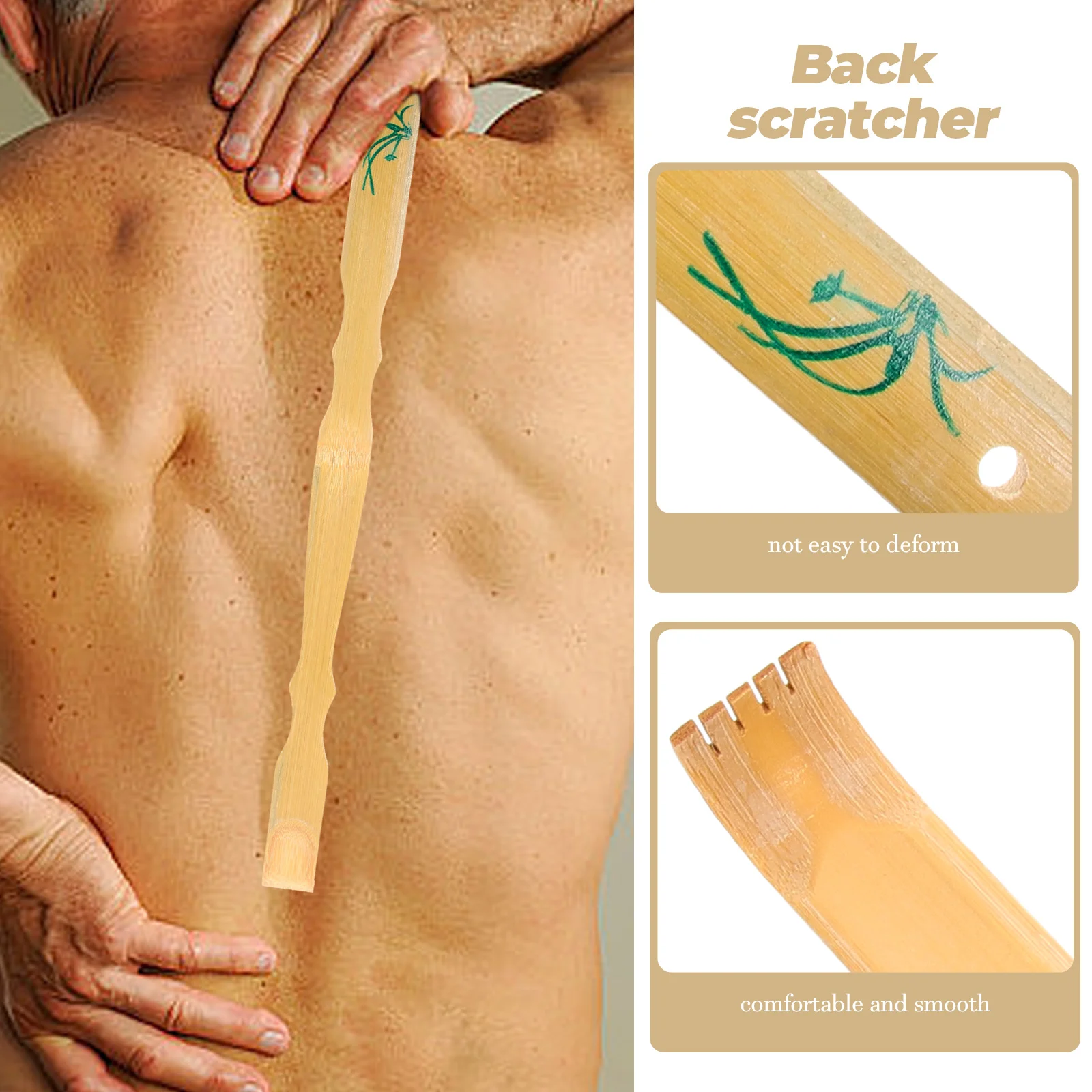 5 Pcs Tickling Back Scratcher Gift Bamboo Body Scratching Tool Scratchers for Adults