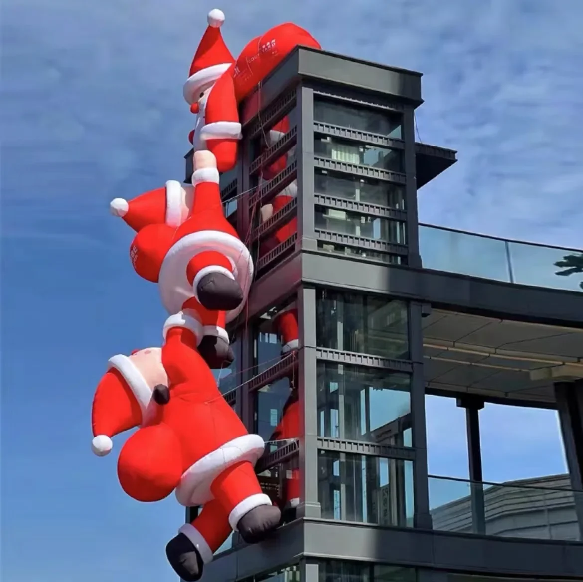 Inflatable Christmas opening decoration glowing climbing wall Santa Claus cartoon snowman Internet celebrity Christmas tree arch