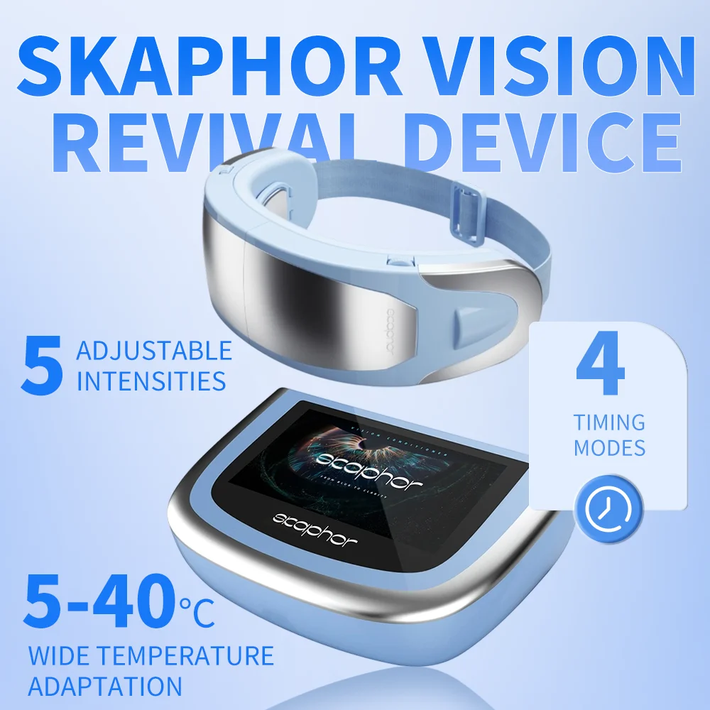 Newest Smart Eye Massager with Heat and Vibration 5 Massage Modes Foldable Rechargeable Eye Care Device