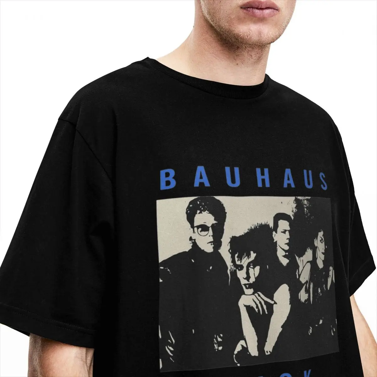 Vintage Bauhaus Band Shirt Merch Men Women Cotton Funny T-shirt Short Sleeve Clothes Christmas Gifts