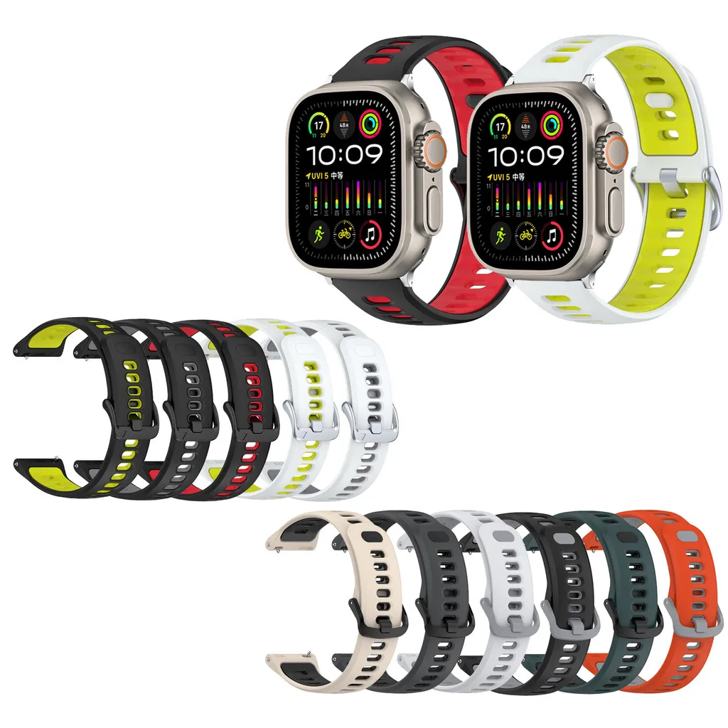 

Мягкий силиконовый ремешок для Apple Watch Series 11/10 Ultra2 Ultra3 SE 9 8 7 6 5 4 3 2 1, для iWatch Ultra 49/45/41/44/40/42/46/38 мм