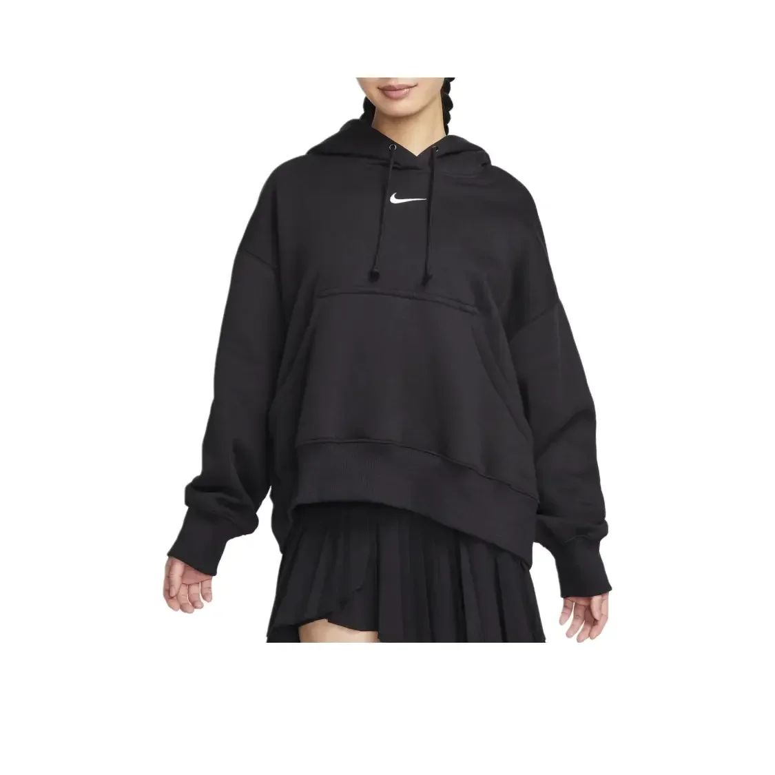 Nike Logo Print Pullover American Vintage Sweatshirt Black Women DQ5859-010