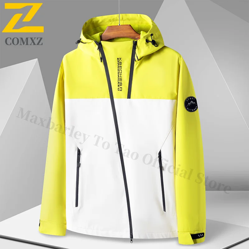 

Men's Charge Jacket 2025 New Fashionable Printed Windproof Waterproof Breathable Hooded Jacket Outdoor Camping and Hiking Jacket