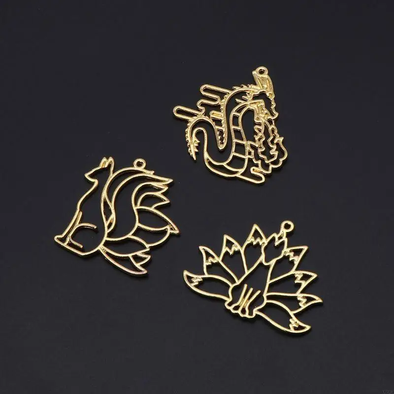 3pcs Dragon Frame Resin epoxy trasing silicone mold diy craft home motion