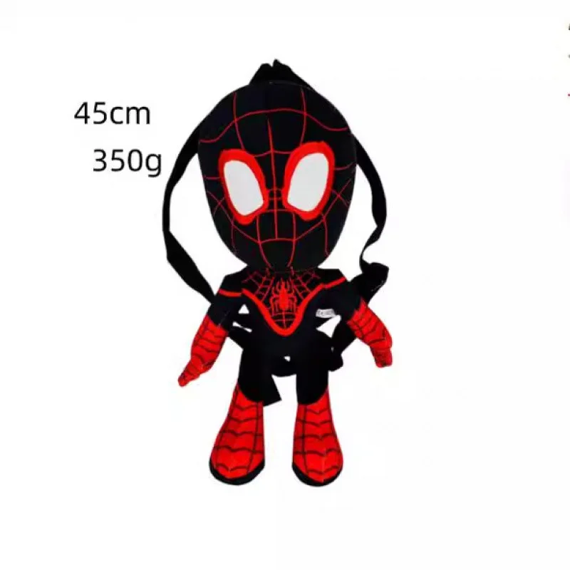 45CM Spiderman Anime Into The Spider Verse Series Knuffels Leuke Zachte Rugzakken Pluche Poppen Tas Cadeau