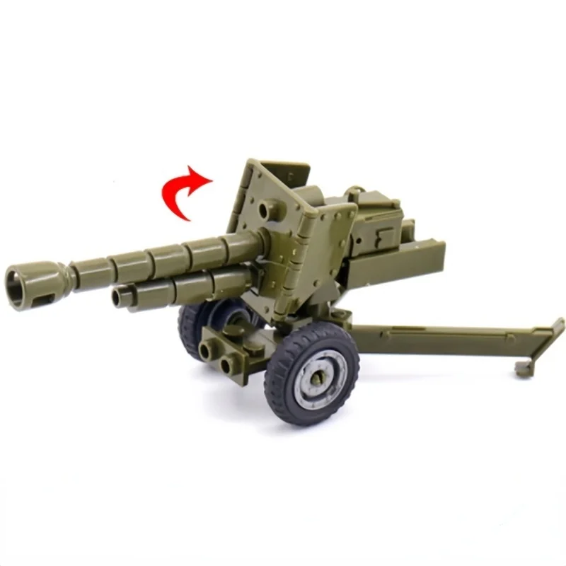 1 PC Military DIY Model Cannon Howitzer Interested Educational Building Blocks Birthday Present Suitable for Kids Military