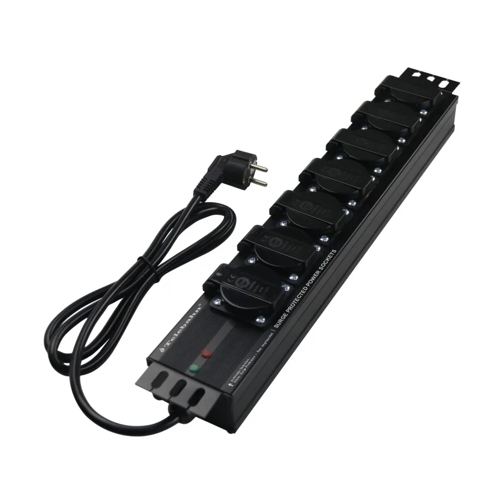 

Telebahn PDU Surge Protector EU 16A 250V 7 Outlets Power Strip Surge Protection Device PDU Supresor De Picos