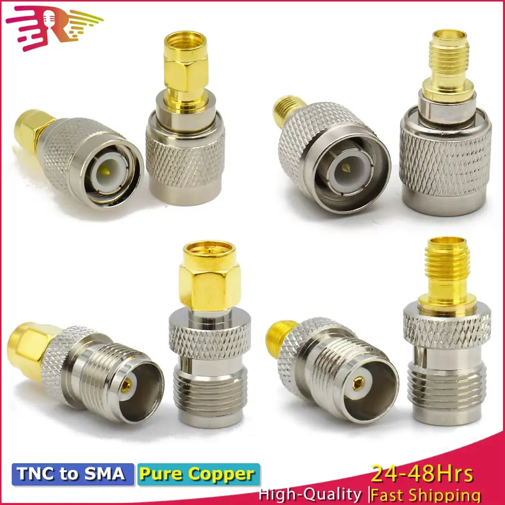 TNC to SMA Male / Female RF Coaxial Adapter High Quality Coax Connector Copper Jack Plug Straight Converter 50ohm Fast Delivery