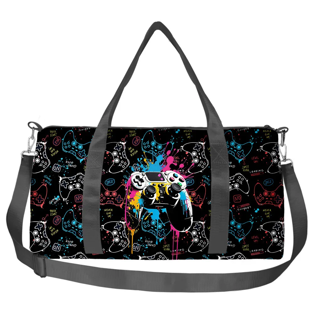 

Popular Youthful game controller 3D Print Barrel Shape Crossbody Outdoor Sports Bags Gym Yoga Bag Large Capacity Travel Bags