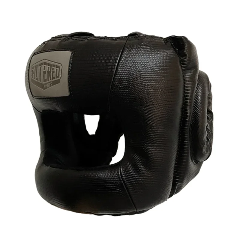 FILTERED SPORTS Professional Boxing Headgear Helmet Removable Rear Cushion for Full Face Protection Boxing Training MMA HG02