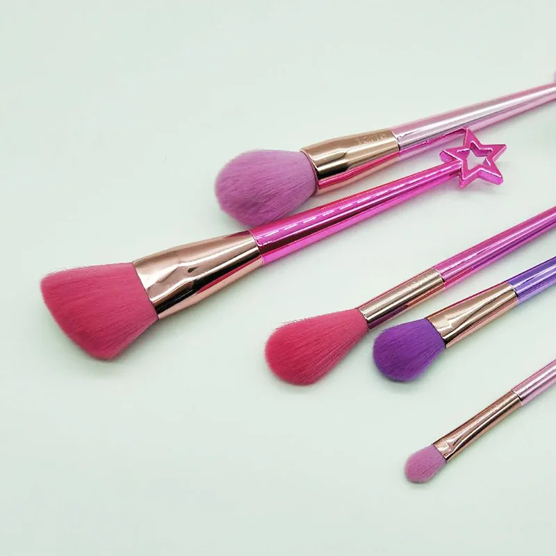 5Pcs Stars Makeup Brushes Set Super Soft Detail Brush Blush Brush Foundation Concealer Contour Eyeshadow Brush Women Beauty Tool