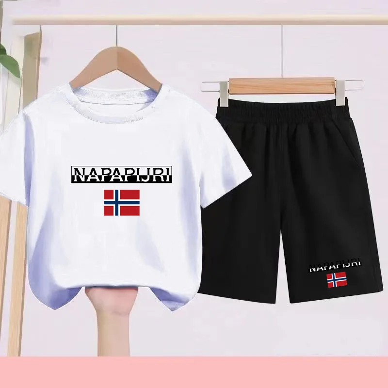 

Children's Sportswear Sets, Thin T-shirts and Shorts for Boys and Girls, Ball Games, Casual Children's Clothing T-shirt Sets