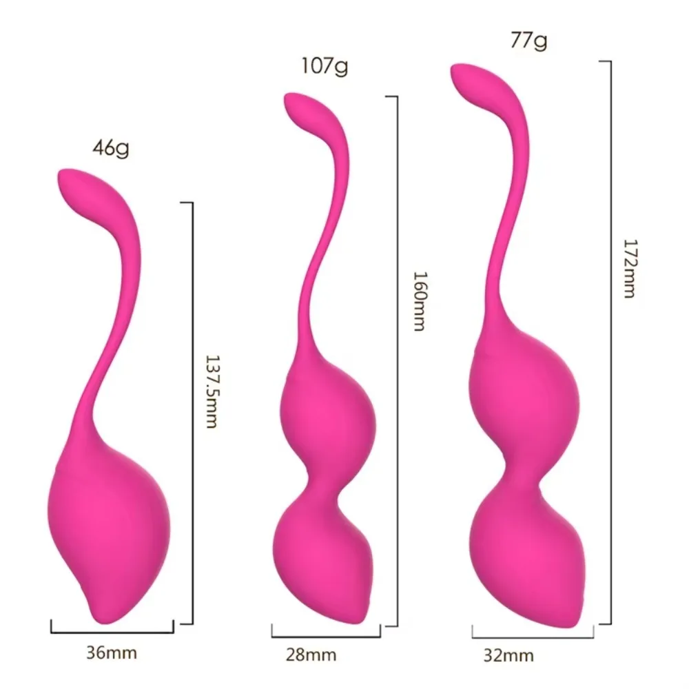 Wireless Remote Control Vibrating Kegel Balls 3pcs Food-Grade Silicone 10 Speed Pelvic Floor Trainer Waterproof USB Wholesale view 2