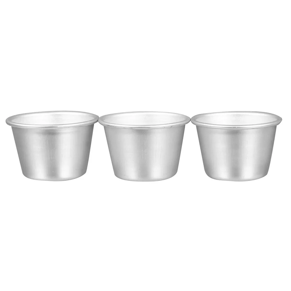 

3Pcs Baking Mold Mini DIY Aluminum Alloy Round Cake Mould Pudding Nonstick Bake Tools Easy Clean Long Lasting Practical Home Use