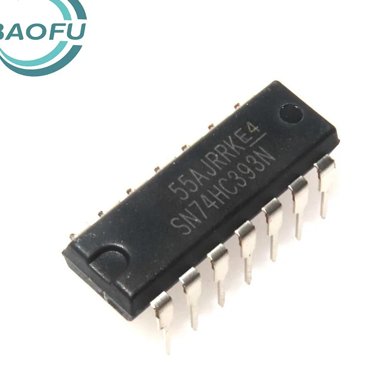 Newly imported original 74HC393N SN74HC393N DIP-14 dual 4-bit binary ripple counter