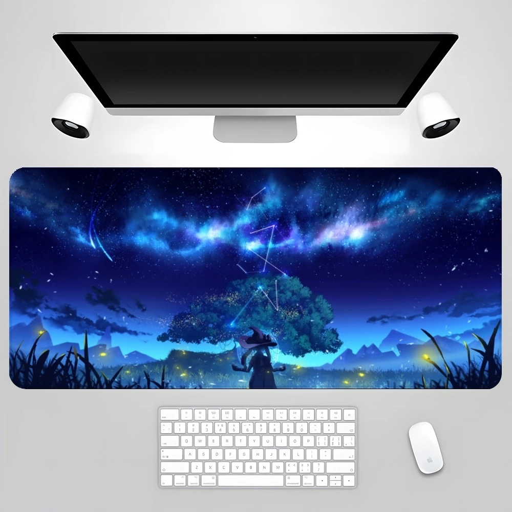 Mona Genshin Impact Mouse Pad Gamer Pc Gaming Accessories Rubber Mat XXL Deskmat Mats Keyboard Cabinet Mause Laptops