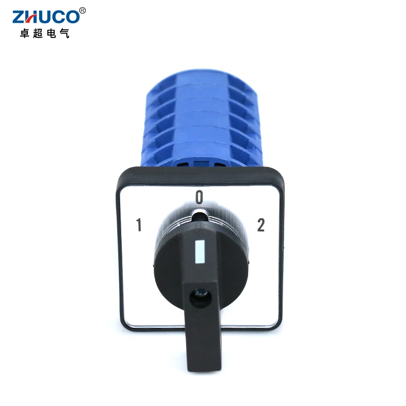 ZHUCO SZW26/LW26-25 3 Positions 6 Phase 24 Terminals Screw 660V 25A 48x48Mm Panel Selector Control Rotary Changeover Cam Switch