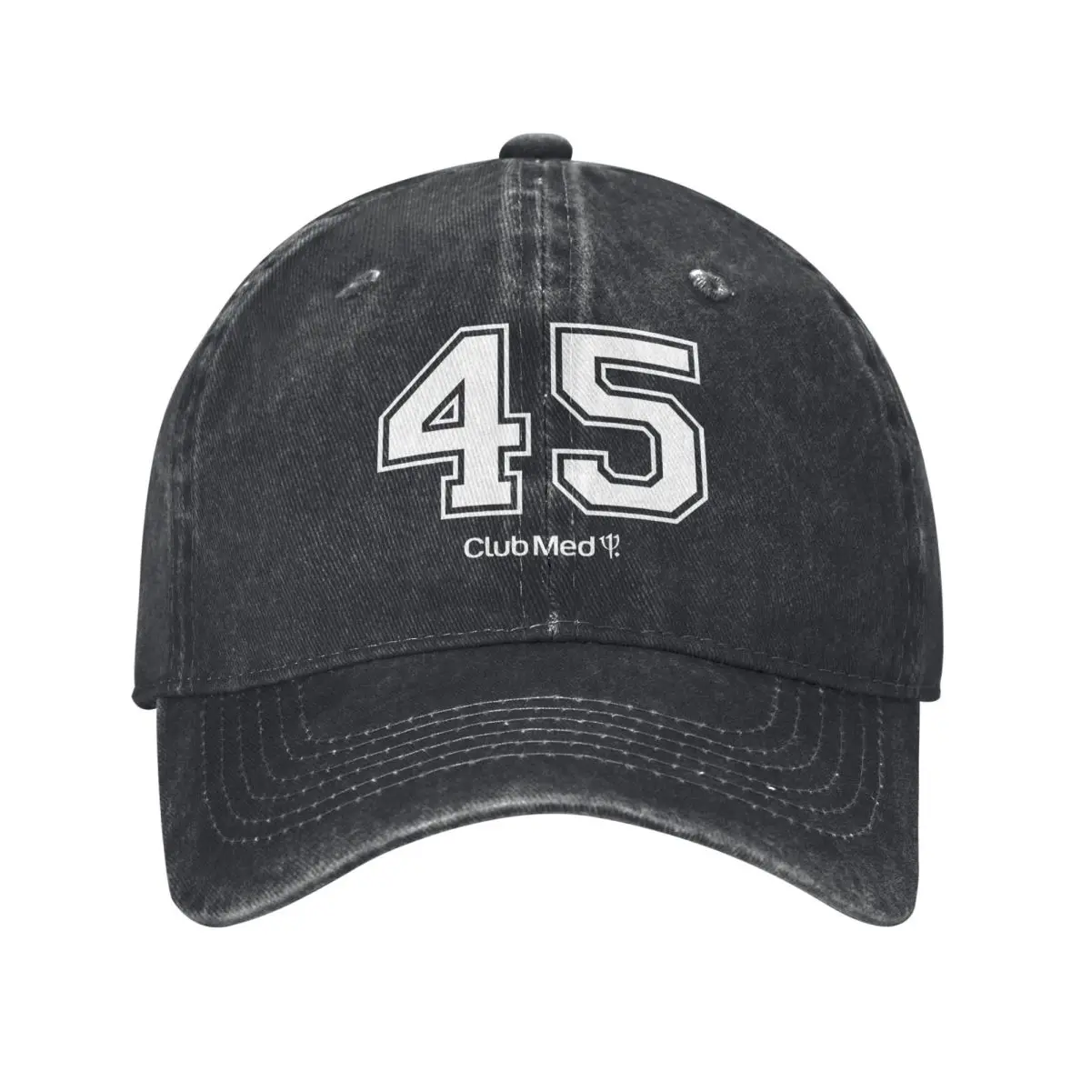 45-Med-Club-Medaille, schnell trocknende Demin-Kappe, langlebig, für alle Jahreszeiten, Herrenhüte, Damen-Baseballkappe