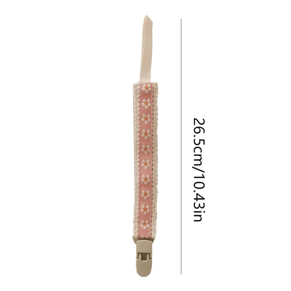 Ethnic Style Baby Cloth Pacifier Chain Embroidery Floral Teether Straps Soother Holder Dummy Clips Adjustable