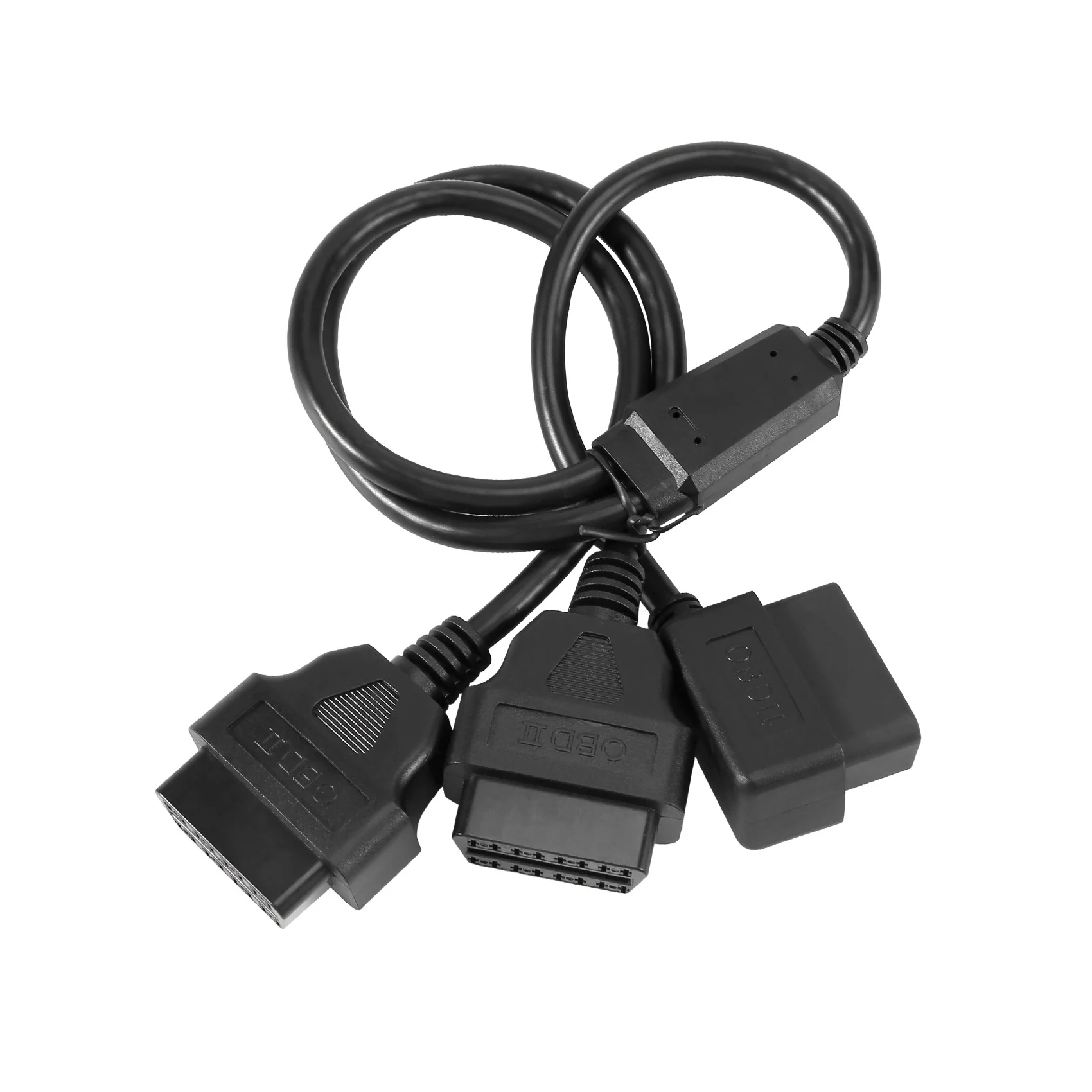 50cm Y Style OBD 2 OBDII Adapter Splitter Cable Male to Dual Female OBD2 Diagnostic-Tool Car Connector Cable