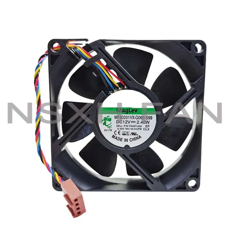 

MF80201VX-Q060-S99 8020 12V 2.63W 80*80*20mm 40.8CFM 0.219A MPNKK-A00 Silent Quiet Axial Cooling Fan