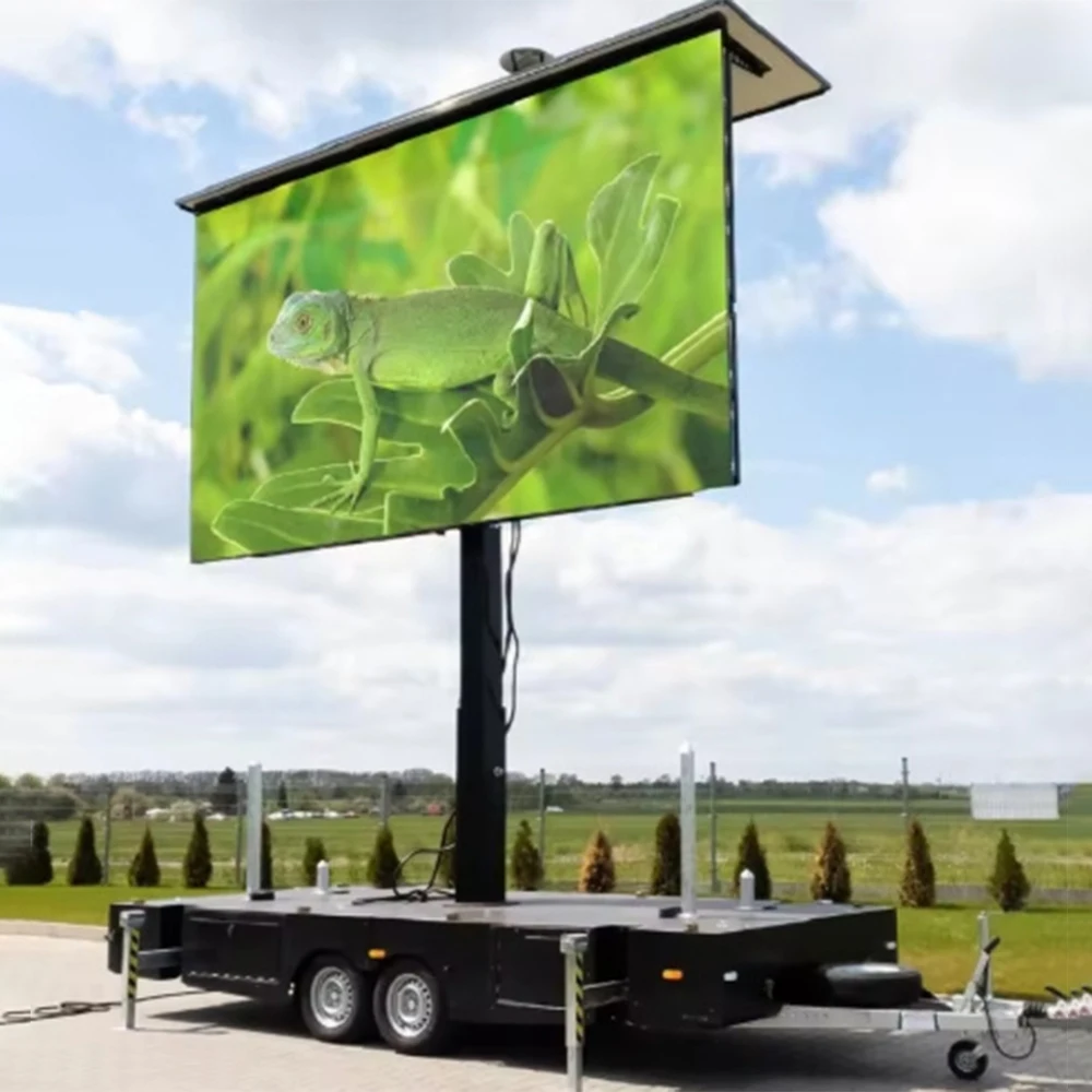Outdoor Mobile Led Trailer Mobile Foldable Led Digital Signage Advertising Display Mobile Trailer Led Screen