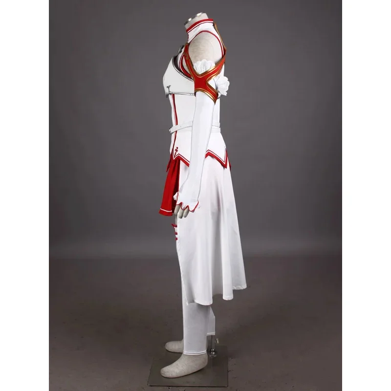 qq681Anime Cos Sword Art Online Yuki Yuuki Asuna Conjuntos de fantasias cosplay terno