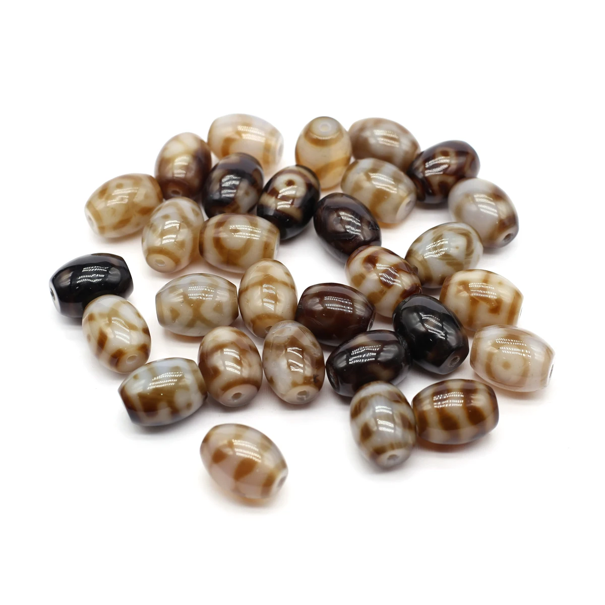 

10PCS Tibetan Natural Agate Energy Tianzhu Beads Jewelry Making DIY Necklace Bracelet Earrings Accessories Ethnic Gifts