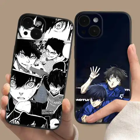 Japan Anime B-Blue Lock Yoichi Isagi Phone Case For iPhone 16 15 14 13 12 11 Pro Max Mini Simplicity Short Shockproof Cover