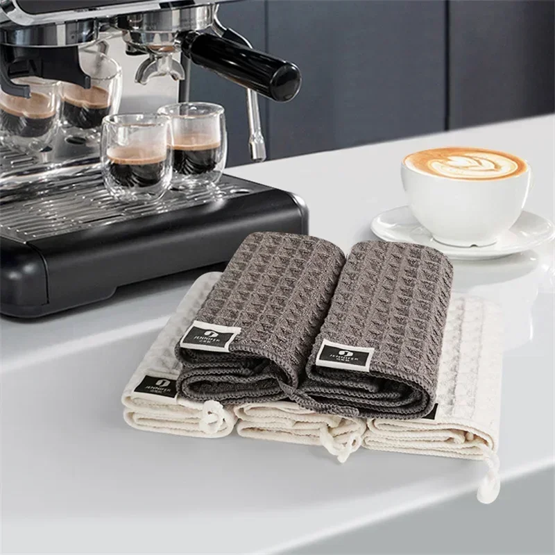 4Pcs Cleaning Cloth Coffee Machine Cleaning Towel Multifunction Super Absorbent Microfiber Barista Clean Tools Home Supplies