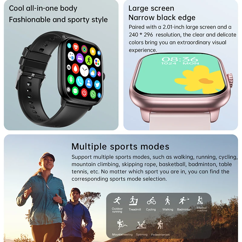 Smart Watch 2024 Bluetooth Call Music Smart Watches For Men 2.01\