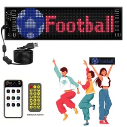 LED Matrix Pixel Panel DIY Pattern Graffiti Scrolling led ring USB 5V Flexible Text Animation Display Car Remote control+APP