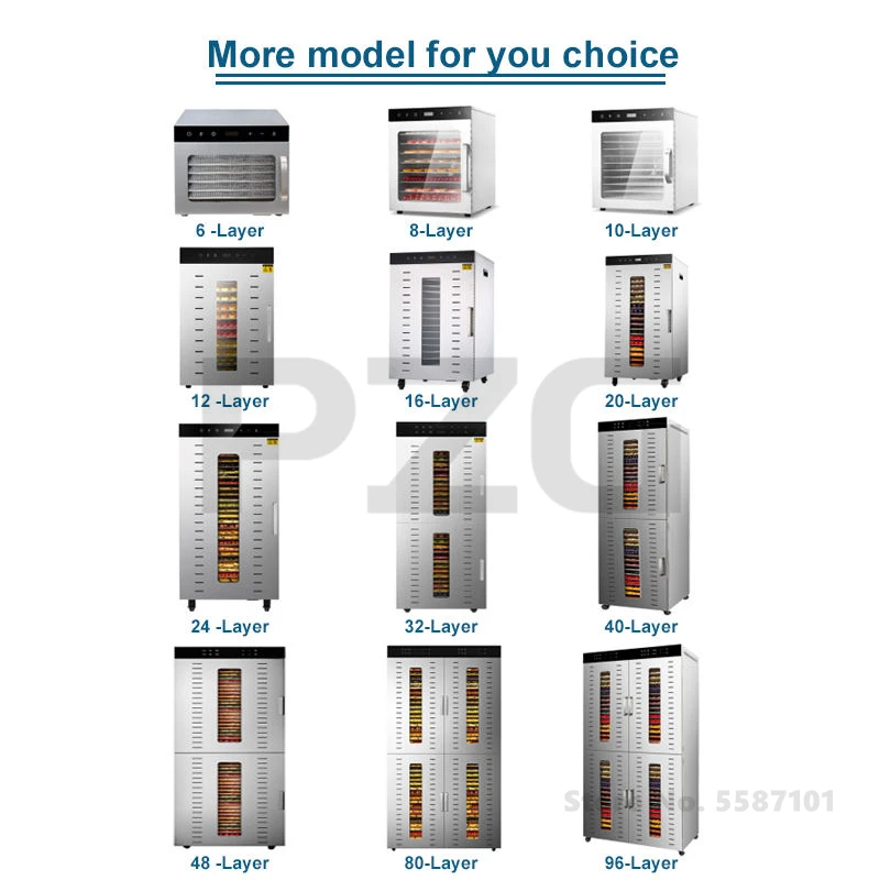 جهاز تجفيف الطعام الصناعي ، ماكينة تجفيف الفواكه الجافة ، خزانة الفواكه المجففة ، طماطم الكرفس ، 80 صينية ، بطاطس