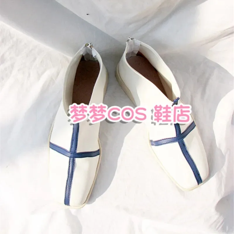 

DY20JP Anime Bleach Ishida Uryuu Cosplay Shoes White Handmade Faux Leather Boots25