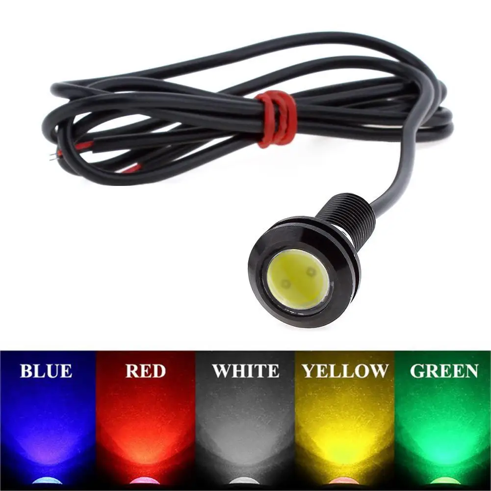 

12V Ultra Thin 18mm Car LED DRL Daytime Running Light Eagle Eye Lamp Lights Red Blue Yellow White