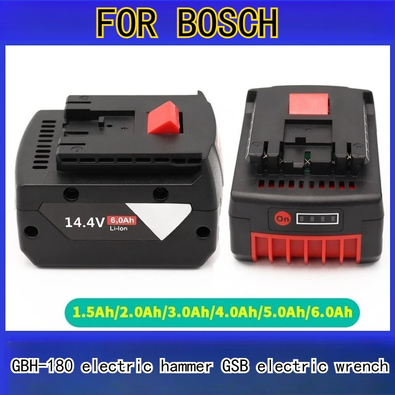 

1.5AH-6AHsuitable for Bosch 14.4V Lithium Battery GBH-180 Electric HammerGSB Electric Wrench Electric Drill Rechargeable Battery