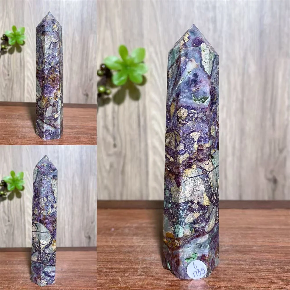 1PCS Natural Unique Brecciated Fluorite Jasper Towers Points Stone Healing Crystal Reiki Energy Home Decor Gift