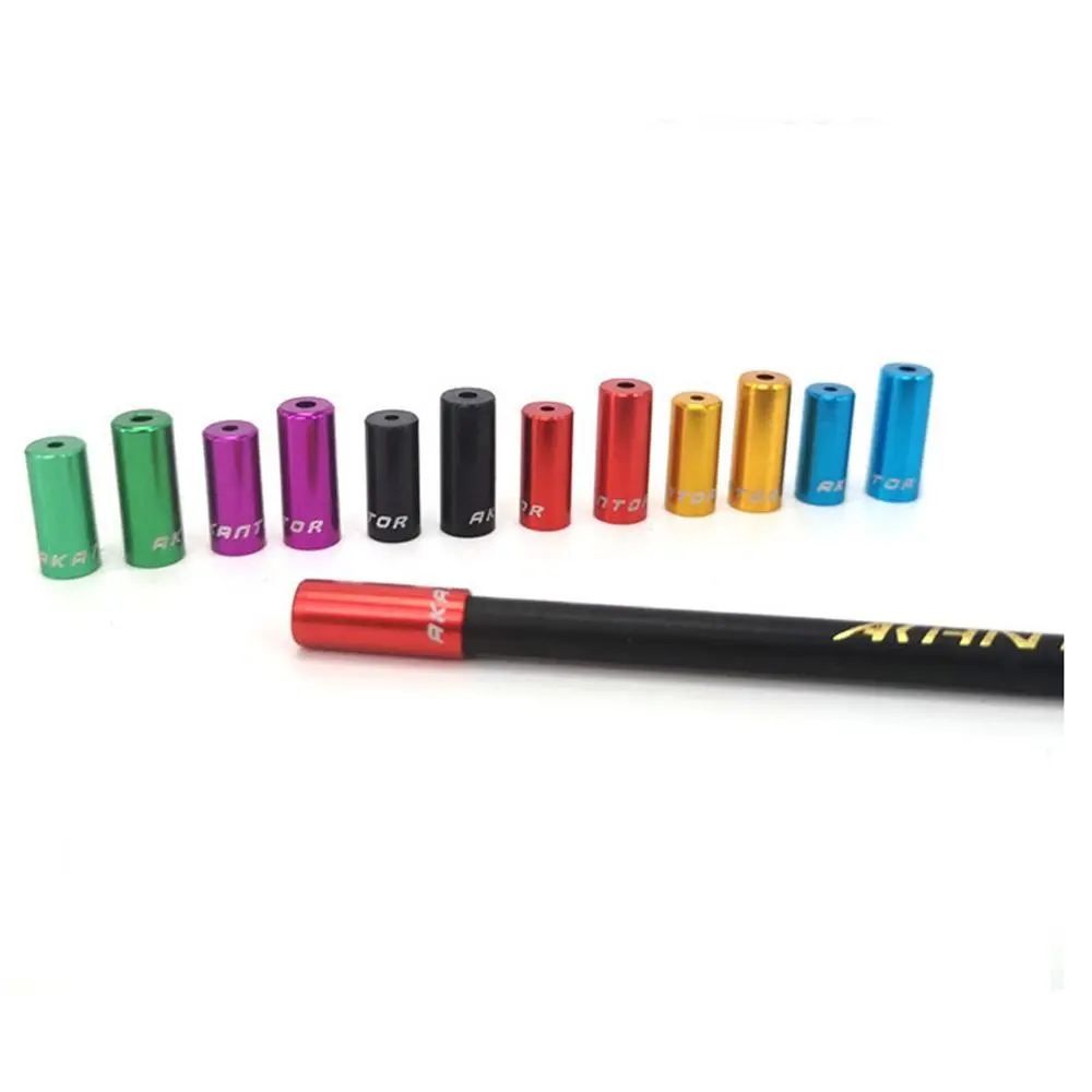 

5 шт., 4 мм/5 мм, крышка велосипедного тормозного троса, технология анодирования, легкие наконечники троса, не деформированный алюминий