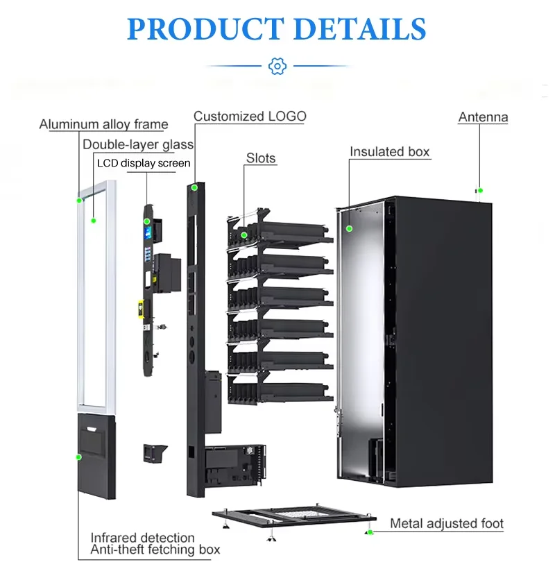 RUNYANG Factory Combo Soda Coin Snack and Drink Beverage Outdoor Coin Operated Vending Machine with Card Reader