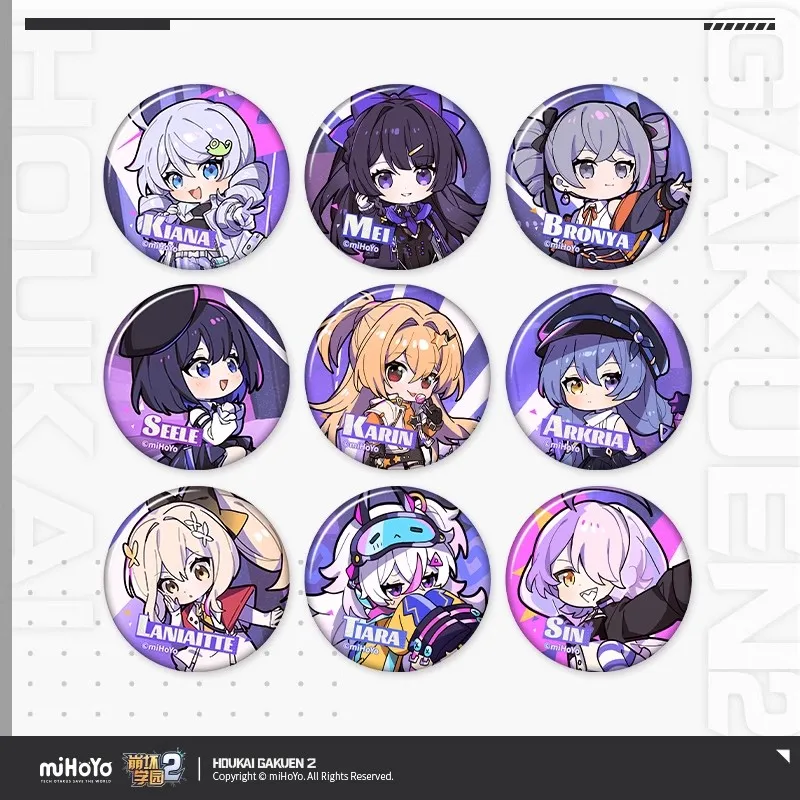 

Official miHoYo Houkai Gakuen 2 Shining Stars Series Badge Genuine Anime Game Accessories Brooch