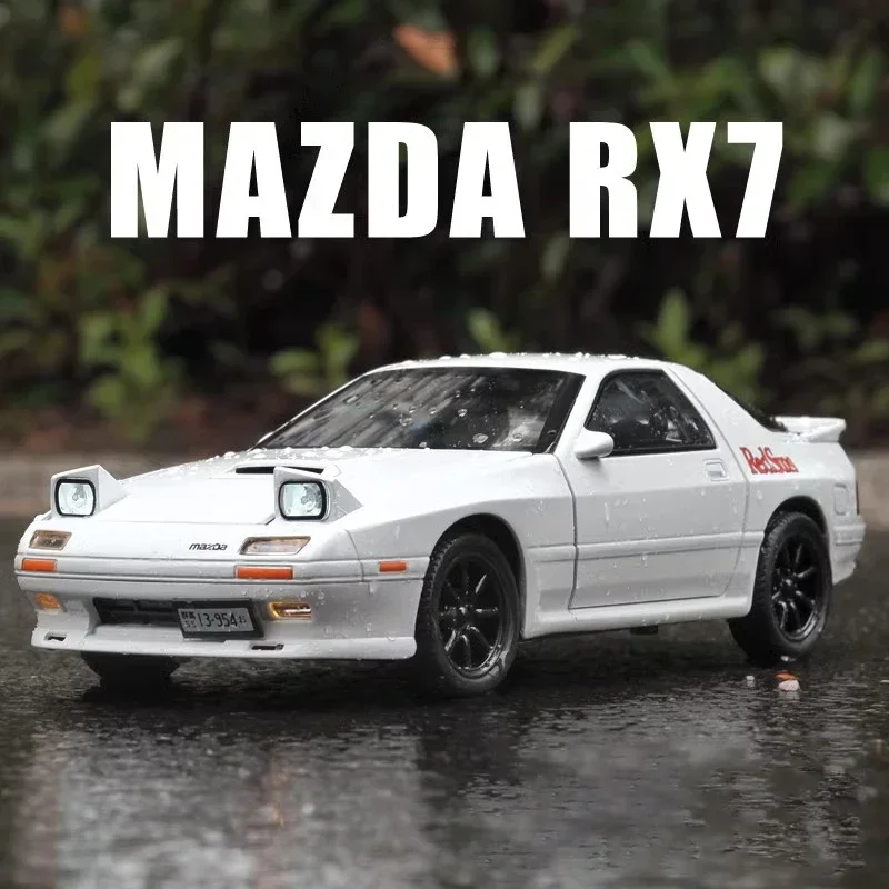 

1:32 Mazda RX7 RX-7 FC INITIAL D Supercar Alloy Die Cast Toy Car Model Sound and Light Toy Collectibles Birthday gift